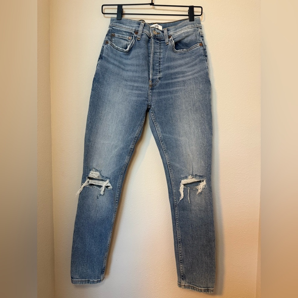 Re/Done Jeans with Destressing